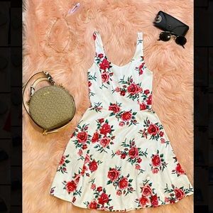 Divided (H&M) Floral white dress